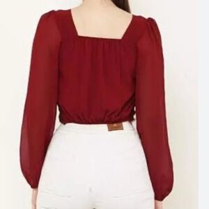 Express Vibrant Red Blouse